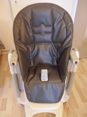 Peg Perego Tatamia Bezug für Hochstuhl , Textilleder in dunkelgrau  ***neu***