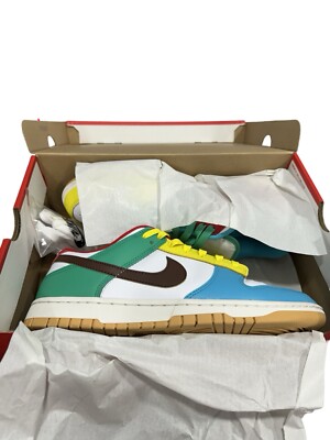 Nike Dunk Low SE Free 99 White Chocolate Green Mens 10 DH0952-100 w/OG Box Laces