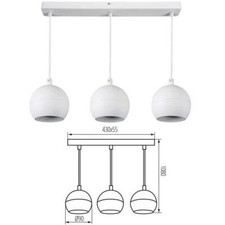 Image of GU10 Light 3 Pendant Drop Fitting Ceiling Rose Surface Mounted Kitchen Bar Lamp