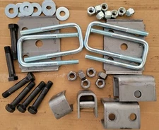 Axle suspension kit. Hanger kit for single axle trailer and 2" square u-bolts