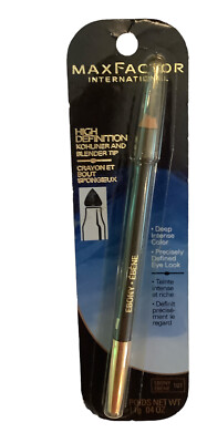 Max Factor High Definition Kohliner Eyeliner + Blender Tip EBONY #101 NEW