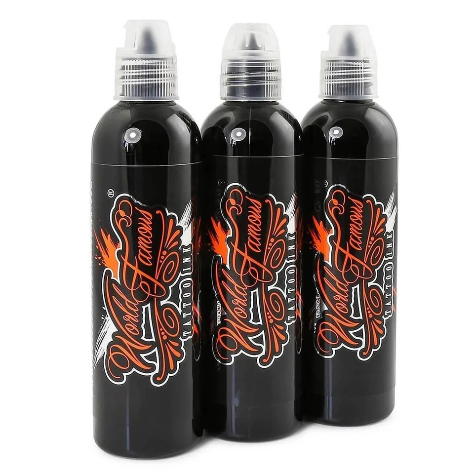 World Famous Ink Charcoal Grey Wash Bottle Set 3 x 120ml (3x4oz)