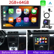 For 2002-08 Audi A4 B6 B7 Carplay Android 13 Car GPS Navi Stereo Radio + camera