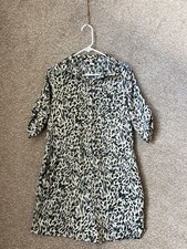 Venus Woman’s Animal Print 3/4 Sleeve Collared T Shirt Dress Size Medium