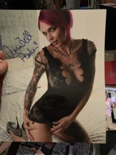 ANNA BELL PEAKS Autograph Signed 8X10 PHOTO  BRAZZERS INKED BUSTY ADULT STAR