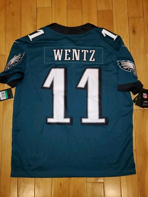 Nike Dri-Fit Carson Wentz PHILADELPHIA EAGLES Mens NFL Stitched Team JERSEY XL