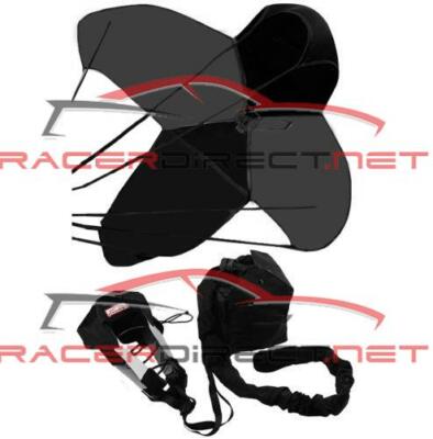 RACERDIRECT 790 JR DRAGSTER PARACHUTE SPRING LOADED BLACK & GRAY SAFETY CHUTE