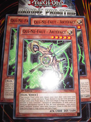 YU-GI-OH! COM QUI-NE-FAUT ARTIFACT PRIO-FR013 (PLAYSET) 3 CARDS MINT EDITION 1