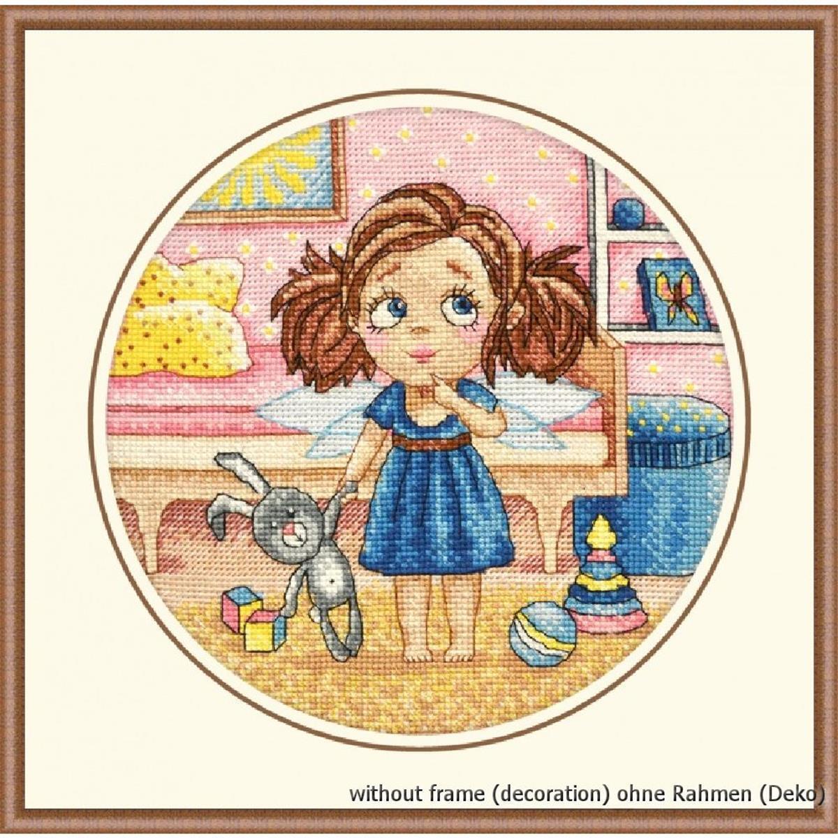 Oven counted cross stitch kit ""Alice's Morning"", 20x20cm, DIY