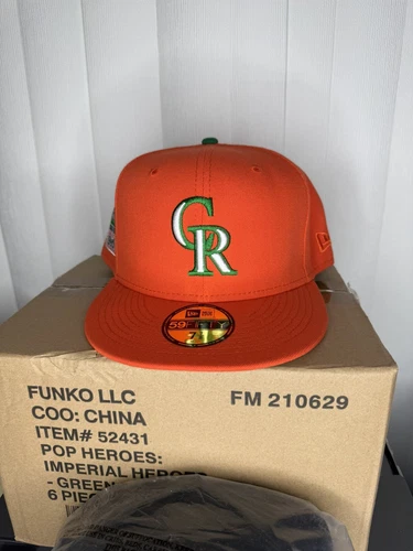 7 7/8 Hat Club SNACK COLORADO ROCKIES 10TH ANNIVERSARY PATCH HAT - ORANGE