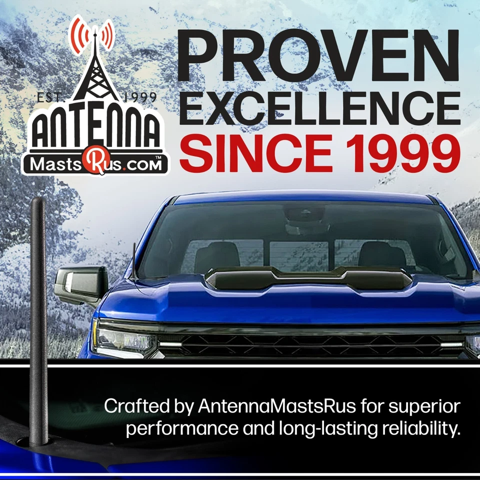 **THE ORIGINAL**  6 3/4" ANTENNA MAST - FITS: 2006-2026 Chevrolet Silverado 1500 - Image 3 of 4
