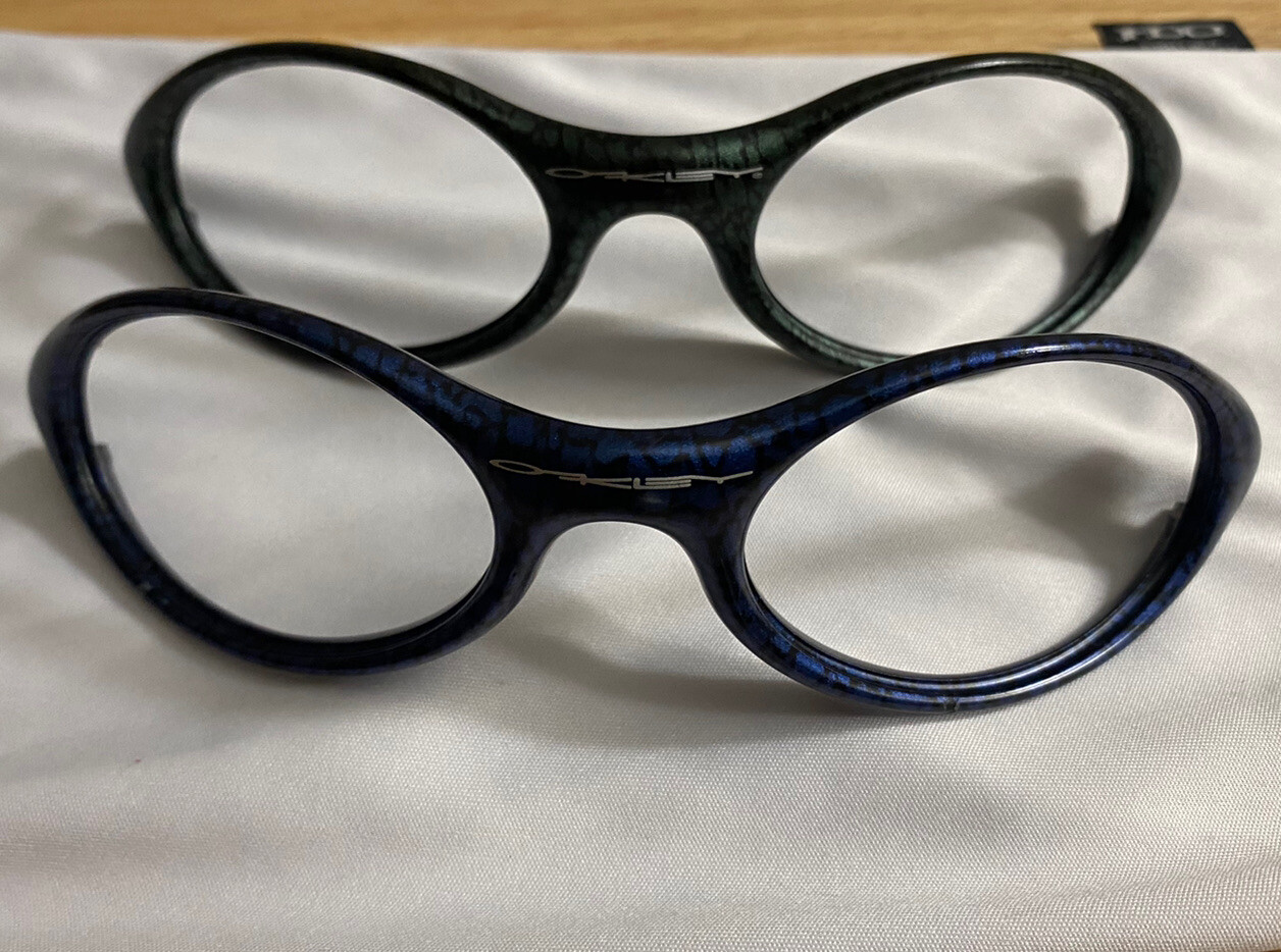 Oakley Eye Jacket Gen 1 Cobalt/Fuel Cell Orbital Used Gem