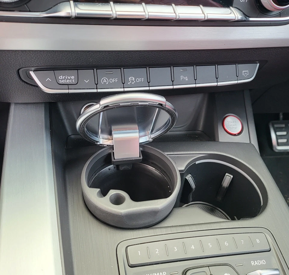 Cup Chrome Lid Ashtray Cup Holder FITS AUDI A3 A4 A5 A6 A7 Q3 Q5 RS3 S3 S5 RS5 - Image 4 of 4