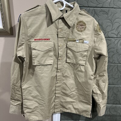 Boy Scout BSA UNIFORM New Style SHIRT Adult Men s Small Long Sleeve B98