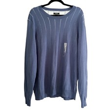 Alfani Blue Striped Crewneck Pullover Classic Men  s Sweater Size XL NEW