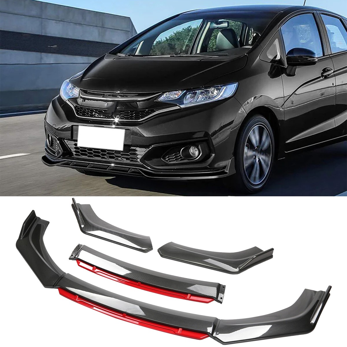 新作，品質保証 ホンダ フィット Fit フロン トバンパー リップ エアロ