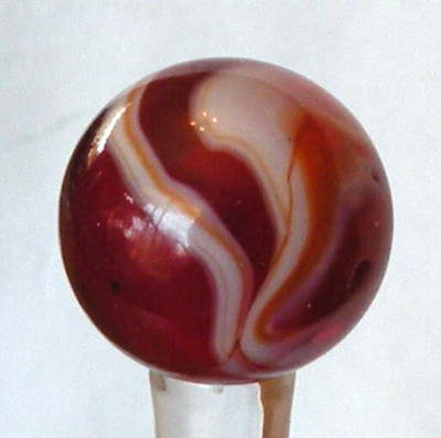 Mint AKRO AGATE DEEP RED SLAG MARBLE 3/4'' shooter size -