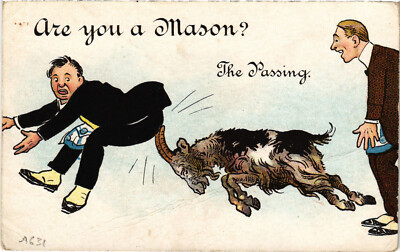 PC FREEMASONRY, HUMOR, ARE YOU A MASON, Vintage Postcard (b56224 PC FREEMASONRY, HUMOR, ARE YOU A MASON, Vintage Postcard (b56224