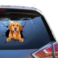 Golden Retriever Stickers Car Golden Retriever Car Decal Funny Warning Window