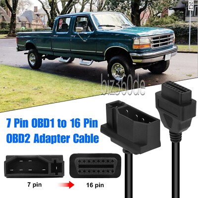 Adapter Für Ford 7Pin OBD1 auf Standard 16Pin OBD2 (40cm) Plug & Play