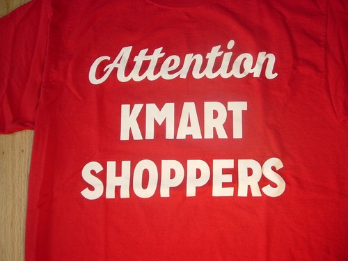 Vintage Attention Kmart Shoppers Short Sleeve T-Shirt EUC! Size M - Picture 2 of 5