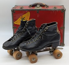 Vtg Cleveland Skate Co Gloria Nord 175 Roller Skates Men's 7.5 Hyde Wood Wheels