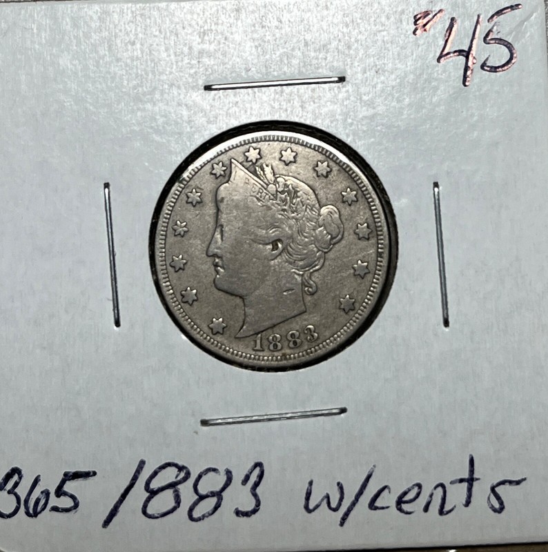 1883 W/C  Liberty Nickel - 365