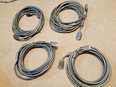 Lot of (4) 25ft CSA 204790 ''15pin male both ends'' Low Voltage Computer Cable
