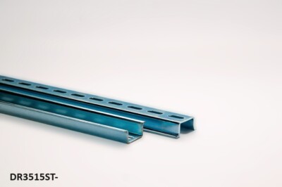 10pcs DIN Rail Slotted Steel, High Profile, 35mm x 15mm, 1.5mm Thick, 2 Meter
