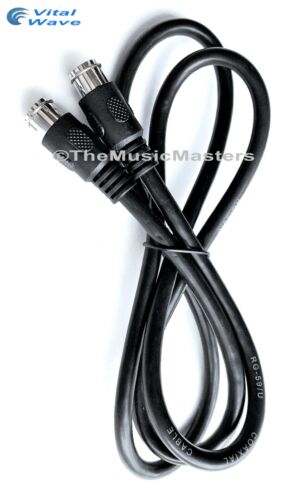 Black 3 ft "PUSH-ON" Coaxial Digital Video Cable TV Satellite Antenna Wire VWLTW - Picture 5 of 6