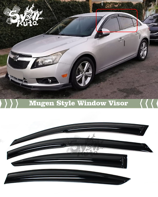 FITS 2009-2016 CHEVY CRUZE 3D WAVY MUGEN STYLE WINDOW VISOR RAIN