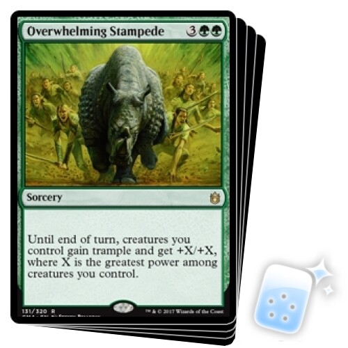 OVERWHELMING STAMPEDE X4 Commander Anthology Magic MTG MINT CARD | eBay