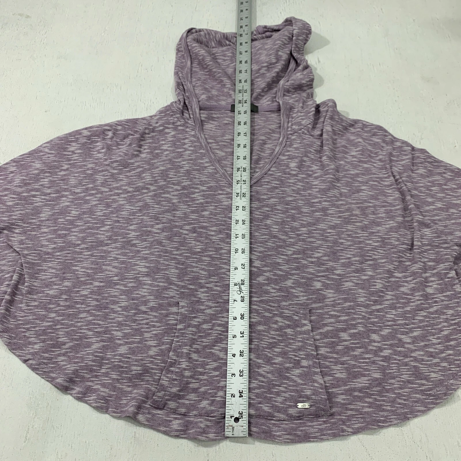 alo-yoga crop poncho dolman sleeves sweater hoodie