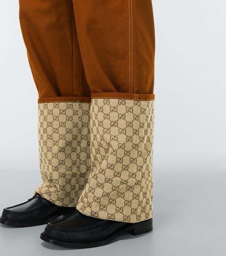 Gucci Mens GG Brown Canvas Overalls Trousers Jeans Size 32 - RRP £1630 - Picture 6 of 12
