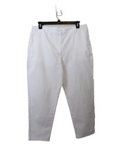 Eileen Fisher Size 18 Hi Waist Tapered Ankle Pant White Hemp Blend NEW 178