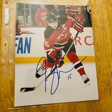 JAMIE LANGENBRUNNER DEVILS SIGNED / AUTOGRAPHED 8X10 PHOTO NICE!!