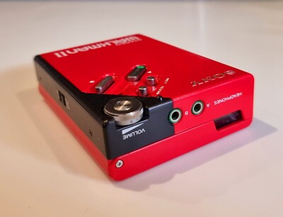 Red SONY WALKMAN WM-2 STEREO CASSETTE PLAYER fully working | eBay