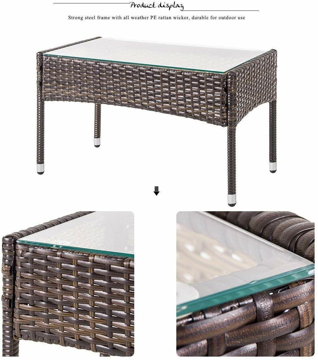 Merax Garden Backyard 4 Pc Rattan Chair Patio Furniture Set Weather Resistant For Sale Online