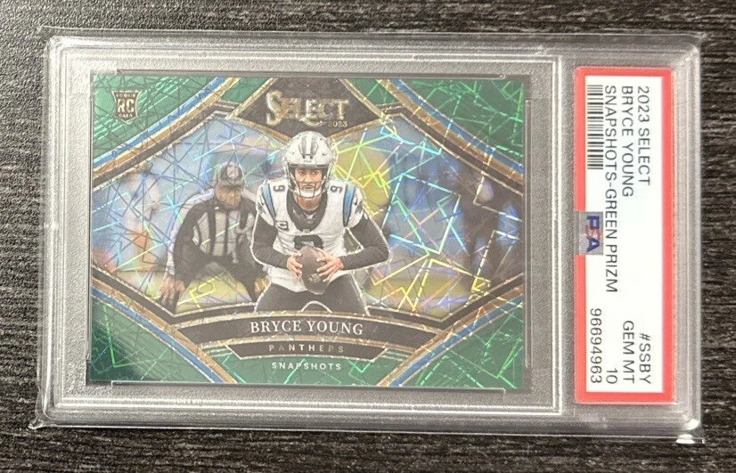 Bryce Young Panini Select Snapshots #SSBY Green Prizm