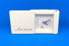 AIR BERLIN WECKER UHR Reisewecker Werbeartikel Kunststoff wei&szlig;