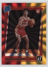 2021-22 Panini Donruss Rated Rookie Holo Red & Gold Laser Jalen Johnson #231 7iu