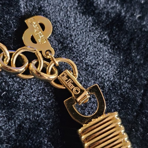 Christian Dior Goldtone Choker Necklace With Earrings Comes W/ Box Tags Estate - Picture 10 of 20