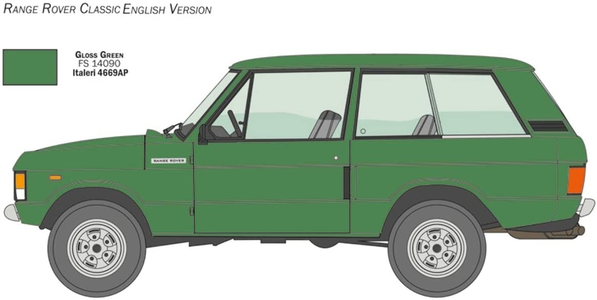 Maquette Range Rover Classic Italeri 1/24 verte à monter et peindre - 3