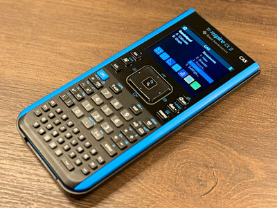 Texas Instruments TI-Nspire CX II CAS Graphing Calculator Blue TESTED w/ Cable 