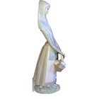 Lladro figurine Spain Nao Daisa Vtg Sculpture Statue Nun Basket flowers woman — photo 4