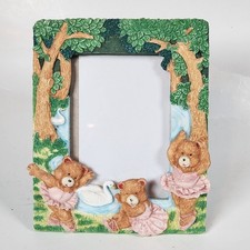 Resin Ballet Bears Picture Frame 6 x 4 Photo Dance Teddy Ballerina Swan Lake