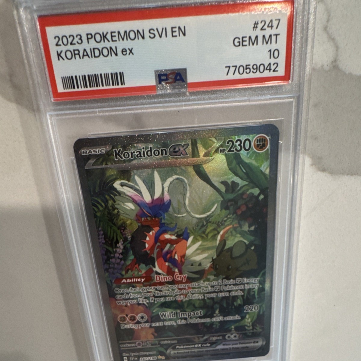 Pokémon Koraidon ex Full Art Holo SV01 247/198 Special Rare PSA 10