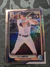 2024 Bowman Chrome Colt Keith #34 Mega Box Mojo Refractor RC Tigers