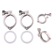 Versatile Stainless Steel Tri-clamp & Gasket Set - Perfect for Sanitary Fittings
