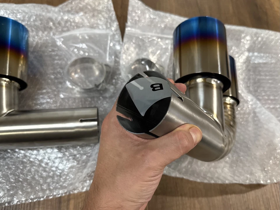 Tubos de derivación silenciador titanio punta cuádruple Top Speed Pro 1 Porsche 911 / 997 Carrera Foto 3 de 4